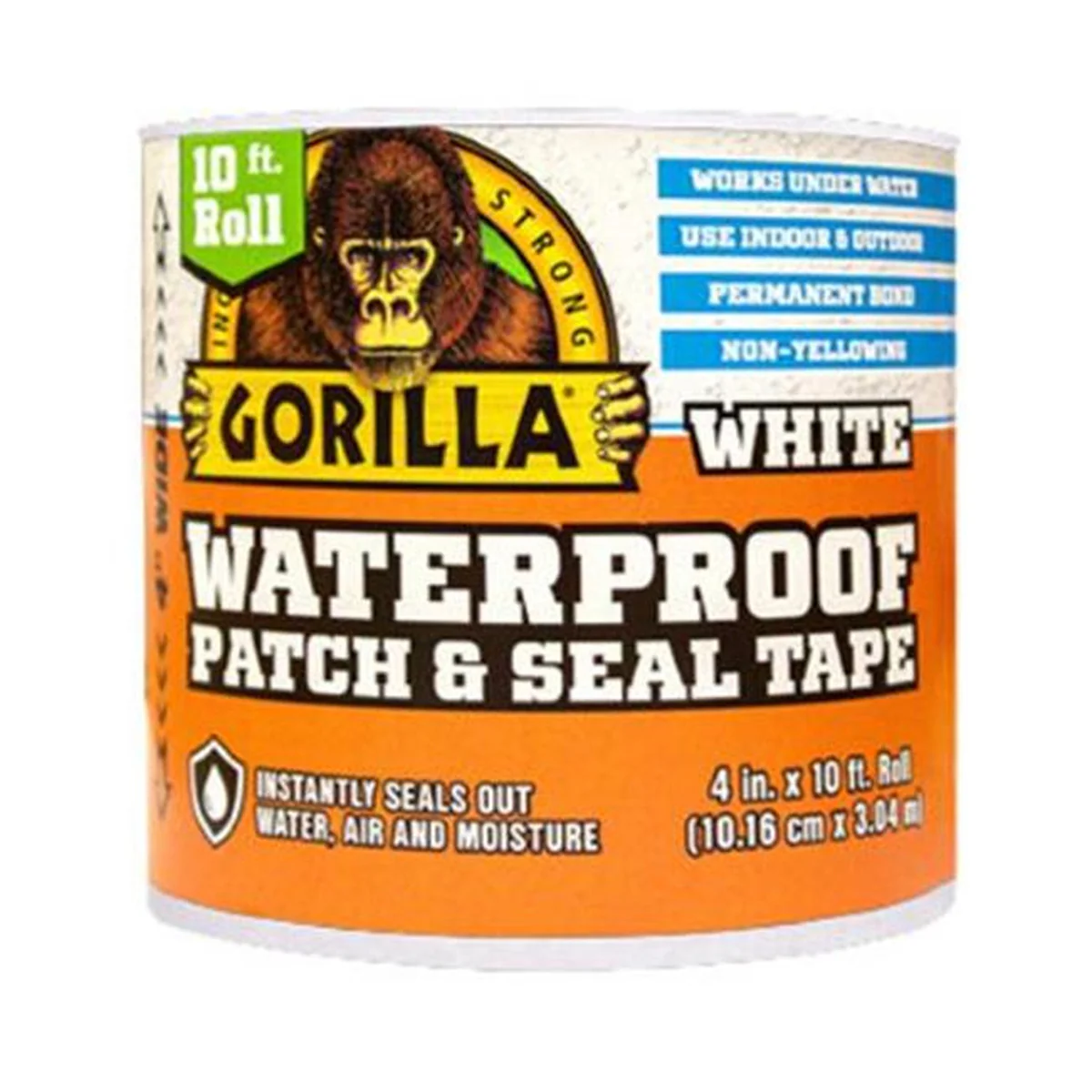 10 Foot Roll 4 in. Wide White Waterproof Patch and Seal Repair and Sealant Tape