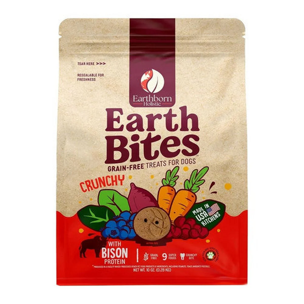 10 oz Crunchy Bison & Pumpkin Recipe Dog Treats