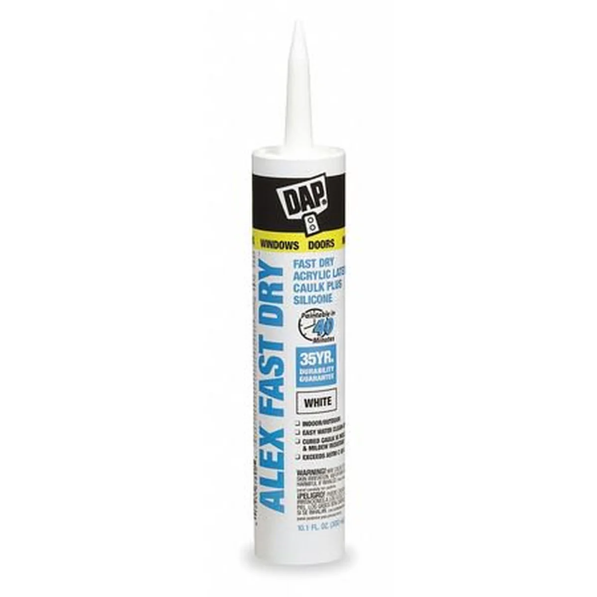 677-10.1-oz-alex-fast-dry-white-acrylic-latex-caulk-plus-silicone-1.webp 10.1 oz Alex Fast Dry White Acrylic Latex Caulk Plus Silicone