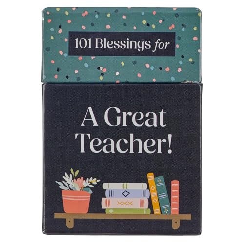 101 Blessings For A Great Teacher Teal Confetti Box of Blessings BX166