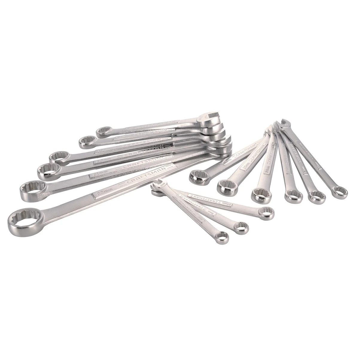 12 Point Metric Combination Wrench Set 15 Pc